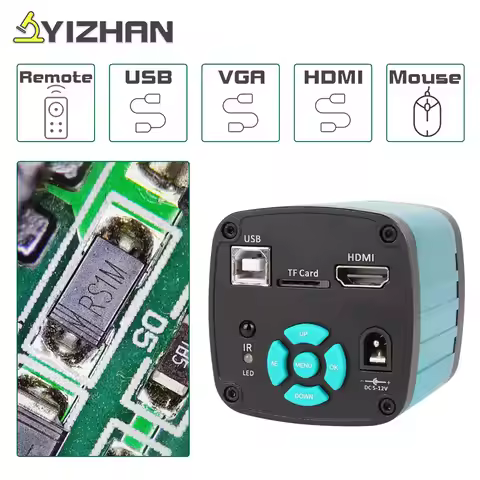 YIZHAN 4K Trinocular Microscope Camera HDMI USB Interface Digital Electronic Industrial Camera For S