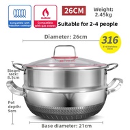 RONGCHUAN | Thickened Non-stick Hot Pot Stainless Steel Pot 30cm