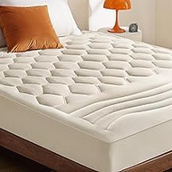 Bedsure Mattress Pad Full Size - Soft Mattress Cover Padded, Quilted Fitted Mattress Protector with 