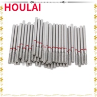 HOULAI 50pcs Nail Drill Bits Set, F-3.3mm Dead Skin Remover Flat Head, F2-2.35mm Cuticle Clean Polis