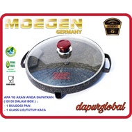 WELCOOK - MOEGEN BULGOGI PAN 32CM PLUS TUTUP KACA /GRILL PAN BBQ / GRILLPAN BULAT /GRILL MARBLE