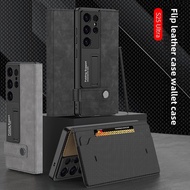 Flap Pu Leather Wallet Casing for Samsung Galaxy S25 S24 S23 Ultra S24U Business S25U S24U S23U with