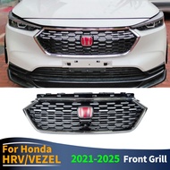 For Honda HRV VEZEL XRV 2021 2022 2023 2024 2025 Grill Red Logo Grille FrontInlet Bumper Mesh Grid G