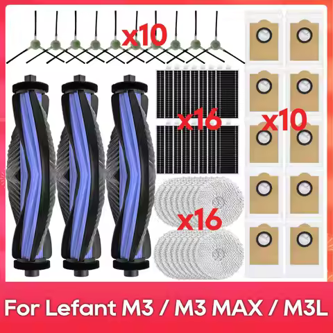 Fit For ( Lefant M3 / M3 MAX / M3L / Gen2 / Gen1 ) Brush Filter Mop Dust Bag Parts Accessories Robot