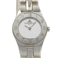 二手 Baume & Mercier Linea 女士腕錶 MV045204，不銹鋼材質，石英機芯，模擬顯示，銀色錶盤。