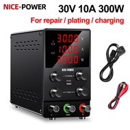 NICE-POWER 30V 10A Nguồn điện DC biến thiên 0 đến 30V Đầu ra Dòng điện DC 10Amp 4 chữ số Hiển thị và