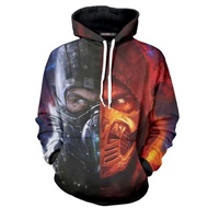 New 3D Game Mortal Kombat 11 Hoodies Sweatshirt X Sub Zero Scorpion T Shirt Anime Cosplay Costume Men Jacket Hooded Top