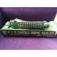 CHANEL Equalizer 2 x 10 channel with Level Disply / Equalizer with Level Display Led