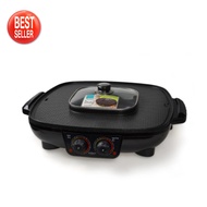 Anitech เตาปิ้งย่าง เตาย่างไฟฟ้า พร้อมหม้อต้ม (ทรงสี่เหลี่ยม) BBQ-05S 2.2ลิตร 2200 วัตต์