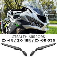 Motorcycle Stealth Mirrors for KAWASAKI Ninja ZX-6R 636 ZX-4R Accessories Rearview Mirror for NINJA 