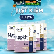 SAVING DEAL - Box of 3 packs of POSY tissue paper 1 kg, 2 layers, super tough, good absorbency, safe