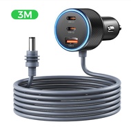 Rocoren Mini Car Charger 60W DC Extension Cable 2C1A Fast Charging Car Charger IP67 Waterproof For O