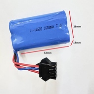 7.4v 14500 - 1600mAh with Plug SM 4pin Battery Rechargeable for RC Toys