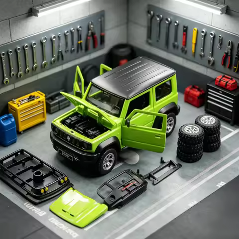 CCA 1:32 Suzuki Jimny 4th JB64/JB74 DIY Off-road Modified Kit Version Alloy Metal Diecast Model Car 