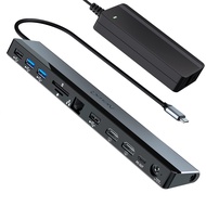 USB C Docking Station Dual Monitor with 96W Power Adapter: NewQ 12-in-1 Thunderbolt 3 | 4 Dock, Dual