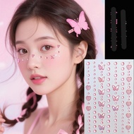 MATA 3D BUTTERFLY ROUND DIAMOND DIY STICKER EYE MAKE UP GEM JEWEL EYE MAKEUP - STRAWBERRYPretty