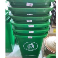 HIJAU GREEN CLOSED TRASH CAN WITH WHEELS 30L and 50L DUSTBIN