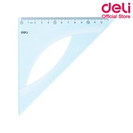 Deli ไม้บรรทัดสามเหลี่ยม เรขาคณิต 45 องศา 12cm (แพ็ค 1 ชิ้น) Triangular ruler H14 เครื่องเขียน อุปกร