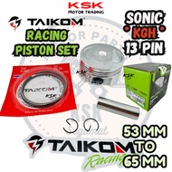 TAIKOM RACING PISTON RING FULL SET SONIC KGH 13PIN 53MM TO 65MM EX5 DREAM WAVE100 KRISS WAVE125