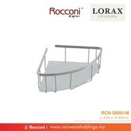 RCN S8001M : Corner basket c/w frosted glass (Satin finishing)