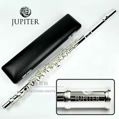 JUPITER JFL-511ES 16 Holes Closed C Key Flute Cupronickel Silvering Concert Flute Case Cleaning Clot