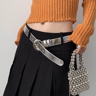 y2k y2k Belt Asian Culture Punk Style Women American Customized Silver Shiny Western Versatile Decor