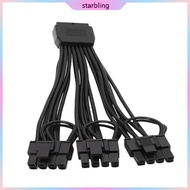 Star 18AWG 16 Pin to 3 x 8 Pin GPU Wiring Cable for Desktop Routing