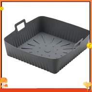 23cm/9Inch Square Large Silicone Air Fryer Liners Mold for  Air Fryer 6-8QT Reusable Airfryer Oven B