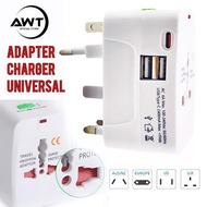 AWT Universal International Power Charger Adapter EU AU UK US Laptop Camera Socket iphone