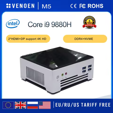 Mini pc Quad Core i9 9880H Mini PC Business Desktop Computer DP HDMI 6*USB3.0 Computador Win10 pro 4