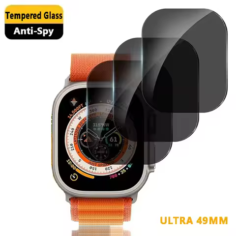 Privacy Screen Protector for Apple Watch Ultra 2/Ultra 49mm Tempered Glass Anti-Spy Waterproof Film 