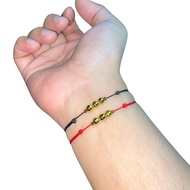 Gold lucky feng shui rope bracelet, thin rope bracelet, lucky bracelet