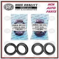 FORK OIL SEAL + DUST SEAL - HONDA - FORZA 300 ABS/ NSS 300 (V1- 51490-K04-931)/ (V2- 51490-KL8-900) 