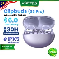 【NEW UPGRADED】UGREEN Clipbuds (S3 Pro) Open Ear Wireless Earbuds Bluetooth 6.0 4 Microphone 30H Batt