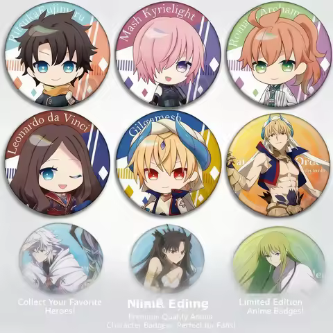Fate Grand Order Anime Badge Pin FGO Merchandise The Absolute Demonic Front Babylonia Accessory Keyc