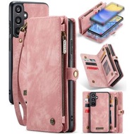 全城熱賣 - 適用於三星 Galaxy A15 5G CaseMe 008 手繩多功能拉鏈錢包手機皮套（粉色）