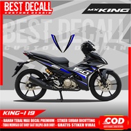 MERAH Mx King 150 Transparent Striping with Custom Color Design biru|Red Material Max Decal King-I 1