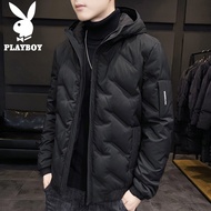 Playboy Musim Sejuk Baru Jaket Bawah Lelaki Bergaya Versatil Tebal Saiz Besar Jaket Ringan Pendek Pa