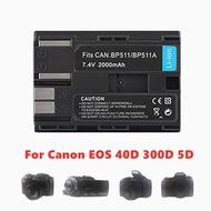 Digital lithium battery 2000mAh BP 511A BP 511A for Camera Battery BP511 BP 511 For Canon EOS 40D 300D 5D 20D 30D 50D 10D G6 L10 ufjjqj821