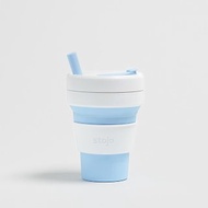 Stojo - 環保高耐熱矽膠摺疊杯16oz - 天藍色