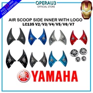 AIR SCOOP YAMAHA LC135 V6 1SET SIDE INNER WITH LOGO SET V2/V3/V4/V5/V6/V7
