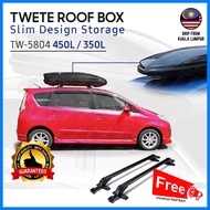 FREE Roof Rack TWETE Roof Box TW-5804 (450 / 350 Litres) Slim Design Storage Roof box