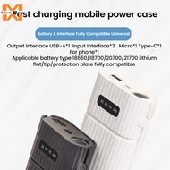22.5W 18650 21700 DIY Battery Box No Soldering PD Multi-protocol QC3.0 Fast Charging Power Bank Casi