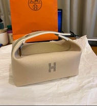 全新正品Hermes Bride-a-Brac case Pm米色 奶茶色 飯盒包 便當袋 便當包 盥洗包 picotin #22換季包