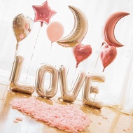 30寸LOVE字母求爱表白气球套餐520浪漫求婚告白房间场景布置装饰The Valentine's Day Heart-shaped Table Cards Decorate the Shops an