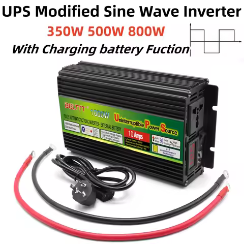 Power 800W 1000W 2000W UPS Inverter Modified Sine Wave DC 12V AC 220V 230V 50HZ/60HZ Charging Car In