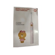 Line Friends Sonic Electric Toothbrush 1 X Charger 3 X Brushes 1 X Choco Sticker