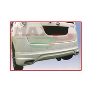 Perodua Alza (2009 - 2012) Sport Rear Back Bumper Skirt With Pipe &amp; Chrome Cover Lower PU Bodykit - Raw Material Rubber