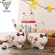 Cat tea pot cat teapot cup set ceramic tea pot cup/