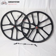 VELG OR WHEELSET RACING SEPEDA MTB ALLOY 275" INCH WARNA FULL BLACK - Goes Store87